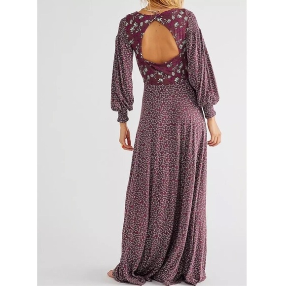Free People Love Story long sleeve maxi dress floral print size xsmall Free People Love Story long sleeve maxi dress floral print size xsmall